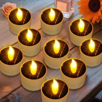 Luzes de chá solares ANGMLN impermeáveis, 10 unidades com crepúsculo ao amanhecer