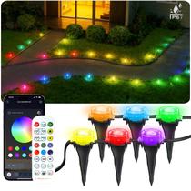 Luzes de chão externas Bonve Pet 15 m RGB à prova dágua Luzes de chão externas Bonve Pet 15 m RGB à prova dágua