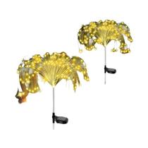 Luzes De Chão Solares 420LED Em Forma De Fogos De Artifício, Decoração À Prova d'Água Para Jardim,