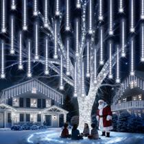 Luzes de chuva de meteoros de Natal PemoTech 16 tubos 15 m à prova d'água Luzes de chuva de meteoros de Natal PemoTech 16 tubos 15 m à prova d'água