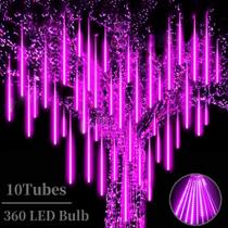 Luzes de chuva de Natal Roytong Purple Meteor 360 LED 30cm