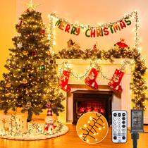 Luzes de cluster de Natal Minetom 50 pés 1000 LED branco quente