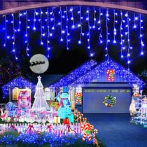 Luzes de corda ao ar livre Heceltt 50m 1600 LED azul impermeável Luzes de corda ao ar livre Heceltt 50m 1600 LED azul impermeável