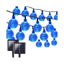 Luzes De Corda De Bola De Bolha LED Solar Ao Ar Livre Para Barraca De Acampamento Quarto Jardim