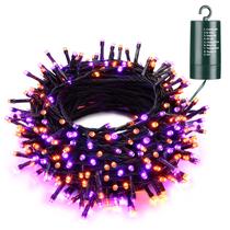 Luzes de corda de Halloween Joomer 66 pés 200 LED laranja roxo