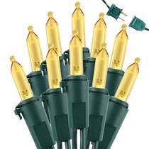 Luzes de corda de Natal Brizled 10m, 100 LED, branco quente, 120V