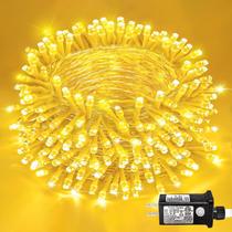 Luzes de corda de Natal Einiiya 28m 250 LED 8 modos branco quente