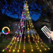 Luzes de corda de Natal FUNIAO 320 LED Star Waterfall 11 modos