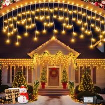 Luzes de corda de Natal JIXXULVU 16m 486 LED branco quente Luzes de corda de Natal JIXXULVU 16m 486 LED branco quente