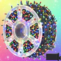 Luzes de corda de Natal kemooie 50m 500 LED multicoloridas à prova d'água