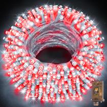 Luzes de corda de Natal KNONEW 123m 1000 LED Outdoor Vermelho/Branco Luzes de corda de Natal KNONEW 123m 1000 LED Outdoor Vermelho/Branco