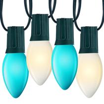 Luzes de corda de Natal Minetom Vintage Azul/Branco 15m