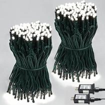Luzes de corda de Natal SANJICHA, pacote com 2 unidades, 20 m 200 LED, branco frio Luzes de corda de Natal SANJICHA, pacote com 2 unidades, 20 m 200 LED, branco frio