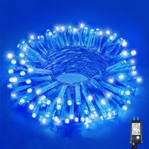 Luzes de corda de Natal Vivideal 10m 8 modos, azul impermeável