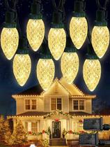 Luzes de corda de Natal YIQU Warm White C9 100LED 20m, pacote com 2