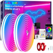 Luzes de corda de néon LED Cozylady 20m RGB para quarto de 66 pés