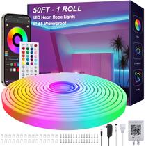 Luzes de corda de néon LED Ledagic 15m com aplicativo e controle remoto