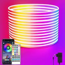 Luzes de corda de néon segrass 40m com aplicativo/controle remoto RGB IP65
