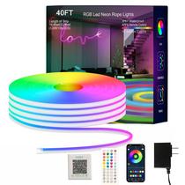 Luzes de corda de néon SILFU 20ftX2 RGB Led Strip à prova d'água IP67