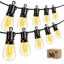 Luzes de corda de pátio ao ar livre VOZUJI de 50 pés com lâmpadas LED S14 Luzes de corda de pátio ao ar livre VOZUJI de 50 pés com lâmpadas LED S14