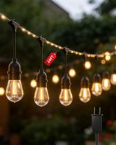 Luzes de corda externas beatineon 7,5 m com 13 LEDs em tubo, luz quente