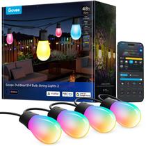 Luzes de corda externas Govee S14 Bulb Smart RGBIC de 48 pés Luzes de corda externas Govee S14 Bulb Smart RGBIC de 48 pés
