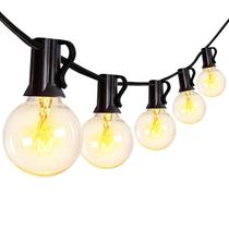 Luzes de corda externas GUDDL Luzes de pátio de 25 pés com 27 lâmpadas G40