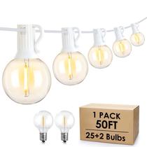 Luzes de corda externas Mlambert 15m G40 LED impermeável Luzes de corda externas Mlambert 15m G40 LED impermeável