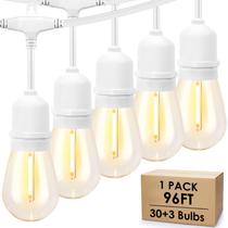 Luzes de corda externas Mlambert White Cord 29m 30+3 LED