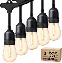 Luzes de corda externas Svater 46m E26 reguláveis IP65 48 lâmpadas Luzes de corda externas Svater 46m E26 reguláveis IP65 48 lâmpadas