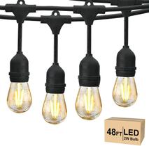 Luzes de corda externas Svater 48 pés com 15 lâmpadas Edison IP65 Luzes de corda externas Svater 48 pés com 15 lâmpadas Edison IP65