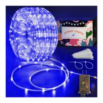 Luzes de corda KNONEW 164 pés 1000LED impermeáveis 8 modos azuis Luzes de corda KNONEW 164 pés 1000LED impermeáveis 8 modos azuis