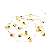 Luzes de Corda LED com 20 LEDs - 2m - Papai Noel e Floco de Neve - Decoração de Natal