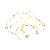 Luzes de Corda LED com 20 LEDs - 2m - Papai Noel e Floco de Neve - Decoração de Natal