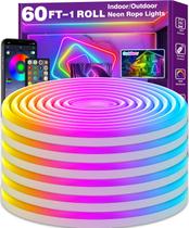 Luzes de corda LED de néon SINLEY 18m com aplicativo/controle remoto RGB Luzes de corda LED de néon SINLEY 18m com aplicativo/controle remoto RGB