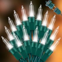 Luzes de corda LED LAMPHOME 100 Cool White 21,6 pés de Natal