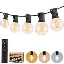 Luzes de corda LED para exteriores Bosceos 7,5 m 13 lâmpadas remotas Luzes de corda LED para exteriores Bosceos 7,5 m 13 lâmpadas remotas
