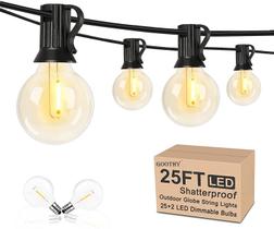 Luzes de corda LED para exteriores GOOTHY 25m Waterproof 27 G40