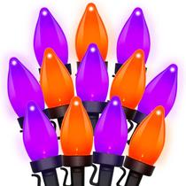 Luzes de corda LED Romasaty roxa/laranja 26 m 50 unidades