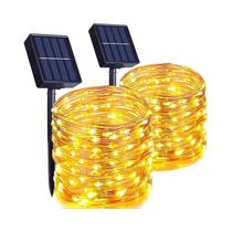 Luzes de Corda LED Solar à Prova d'Água para Jardim - Decoração com Guirlanda de Fadas