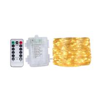 Luzes de Corda LED USB com Controle Remoto - 10m/20m - Fio de Cobre para Festa e Decoração de Casamento