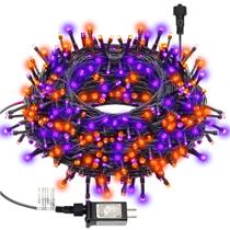 Luzes de corda LJLNION 95FT 300 LEDs roxo laranja 110V Luzes de corda LJLNION 95FT 300 LEDs roxo laranja 110V