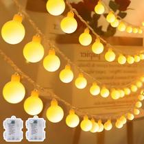 Luzes de corda operadas por bateria KNONEW 20m 60 LED Warm White Luzes de corda operadas por bateria KNONEW 20m 60 LED Warm White