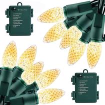 Luzes de corda operadas por bateria Luzes de corda LED C3 de 18 pés e 50 pés, luzes de Natal, luzes de corda alimentadas por bateria para decoração de festa de guirlandas de árvores de Natal internas e externas, impermeáveis, brancas quentes, pacote com 2 Luzes de corda operadas por bateria Luzes de corda LED C3 de 18 pés e 50 pés, luzes de Natal, luzes de corda alimentadas por bateria para decoração de festa de guirlandas de árvores de Natal internas e externas, impermeáveis, brancas quentes, pacote com 2