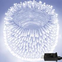 Luzes de corda SANJICHA 500 LED à prova d'água, 8 modos, branco frio Luzes de corda SANJICHA 500 LED à prova d'água, 8 modos, branco frio