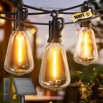 Luzes de corda solares Brightown 33 m à prova dágua com 50 LEDs e controle remoto Luzes de corda solares Brightown 33 m à prova dágua com 50 LEDs e controle remoto