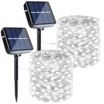 Luzes de corda solares Joomer 2 unidades 24 m 240 LEDs à prova d'água Luzes de corda solares Joomer 2 unidades 24 m 240 LEDs à prova d'água