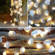 Luzes de corda Starryfill Ocean Real Seashell 12m 40 LED