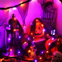 Luzes de corda YAOZHOU Halloween laranja/roxo 30LED 3m