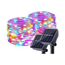 Luzes De Cordão À Prova d'Água Com Energia Solar, 8 Modos, 2 Peças, Decoração De Iluminação Para Luzes De Cordão À Prova d'Água Com Energia Solar, 8 Modos, 2 Peças, Decoração De Iluminação Para